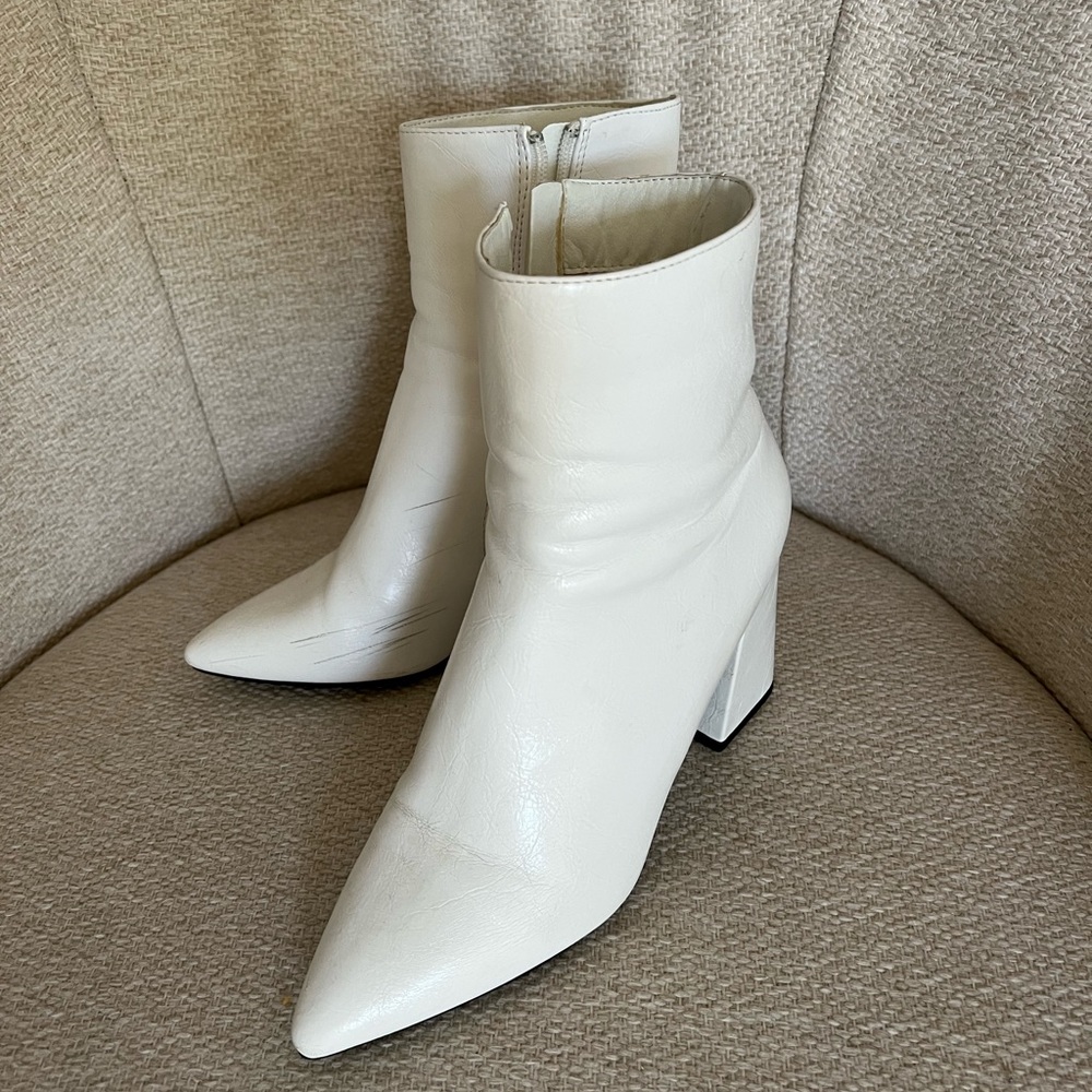 White Heel Boots